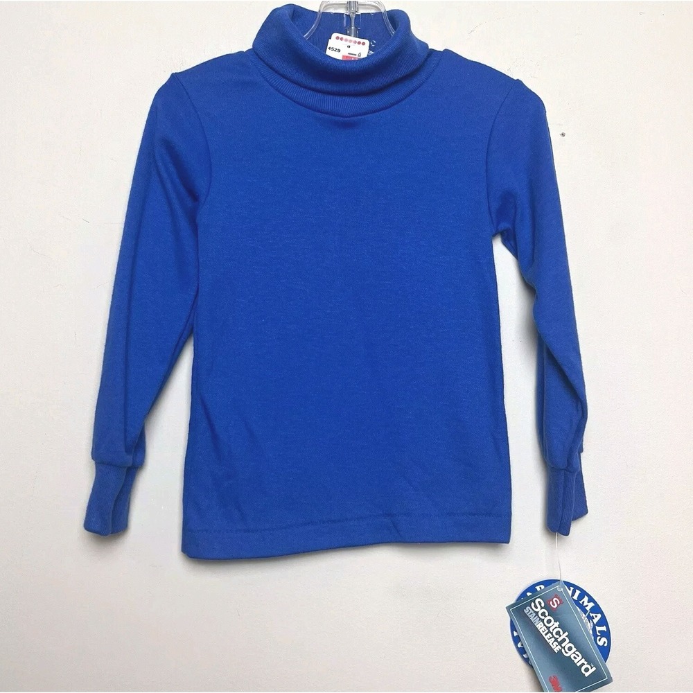 Vintage Garanimals Toddler Shirt Long Sleeve Turtleneck Blue Size 4 NWT Walmart